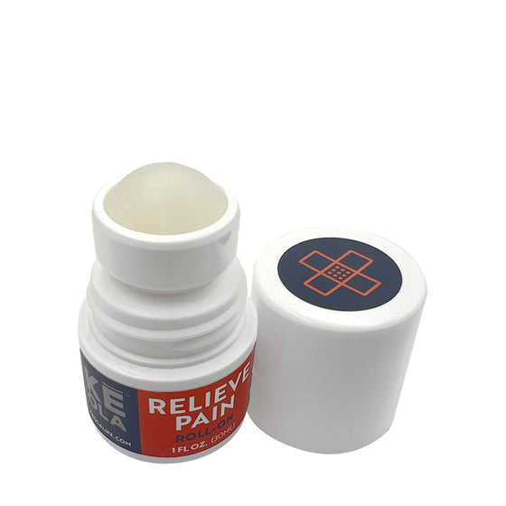 Keola Pain Relief CBD Roll-On (Travel Size) - Bottle with lid off